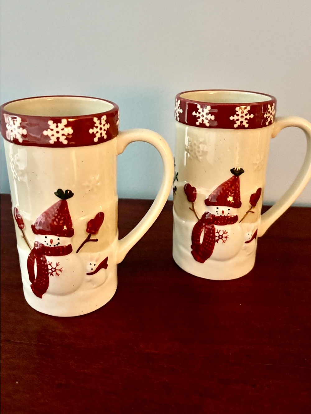 Set of 2 Winter Wishes By St. Nicholas Square 16 Oz. Latte Mugs
